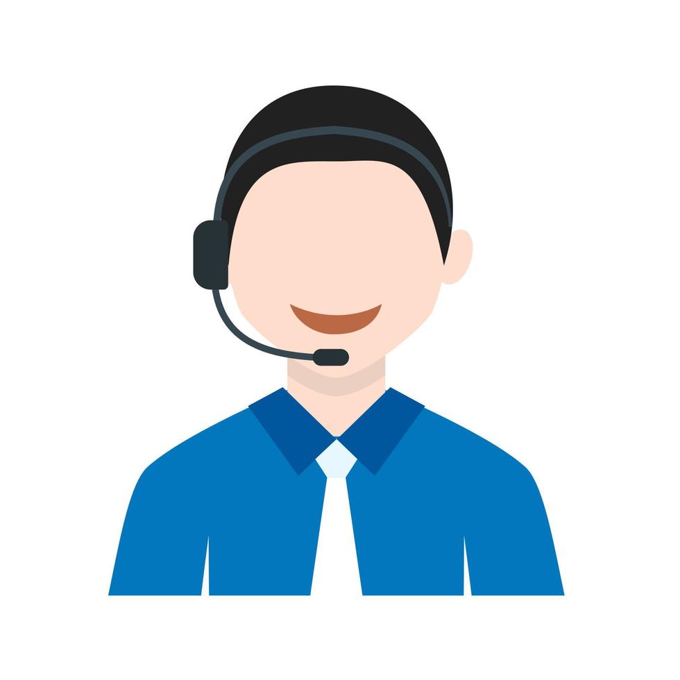 Call Center Agent Flat Multicolor Icon Vector